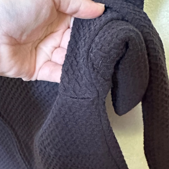 EUC Ganni Black Textured Zip Peplum Blouse sz medium - Picture 7 of 8